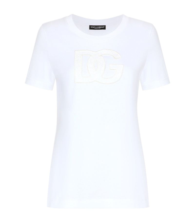 Dolce & Gabbana Jersey Logo-patch T-shirt In Multi