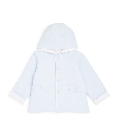 Patachou Cotton Hooded Jacket (3-24 Months) In Blue