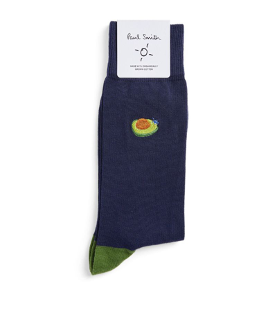 Paul Smith Avocado Socks In Blue