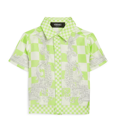 Young Versace Silk Baroque Print Shirt (6-36 Months) In Multi