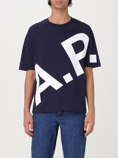 A.p.c. T-shirt  Men Color Blue