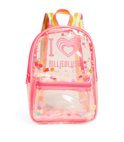 Billieblush Kids' Transparent Sequin Backpack In Pink