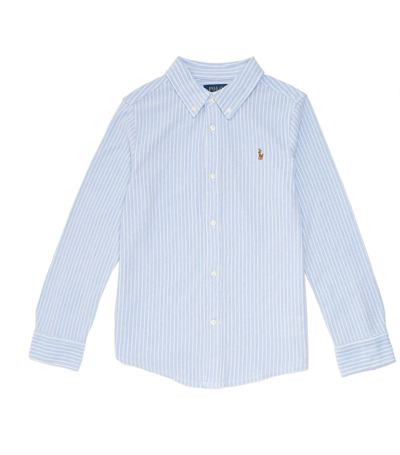 Ralph Lauren Kids' Cotton Striped Shirt (2-7 Years) In Blue