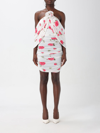 Magda Butrym White Cream Printed Dress In White