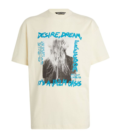 Palm Angels Palm Oasis Cotton T-shirt In White