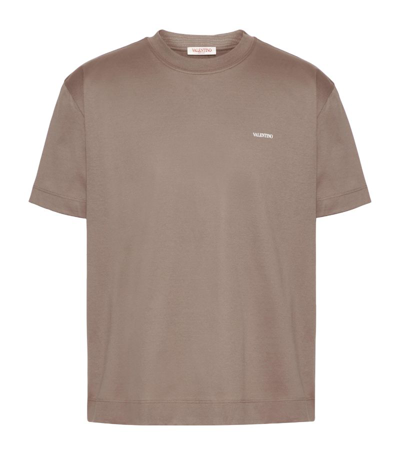 Valentino Logo T-shirt In Grey