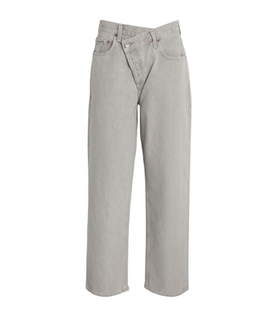 Agolde Criss Cross Jeans In Grey