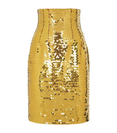 Dolce & Gabbana Sequinned Mini Skirt In Multi