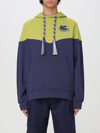 Etro Logo Hooded Sweatshirt Kangaroo Pocket In Green