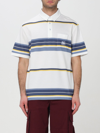 Etro Men's Polo Shirt With Pegasus Embroidery In Ivory