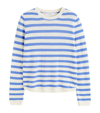 CHINTI & PARKER WOOL-CASHMERE STRIPED ELBOW-PATCH SWEATER