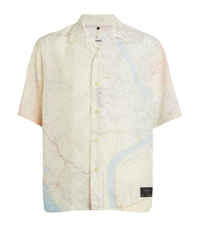 Oamc Map-print Short-sleeves Shirt In Neutrals