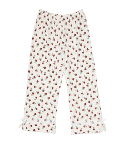 Amiki Kids' Rose Print Anna Trousers (2-12 Years) In Pink