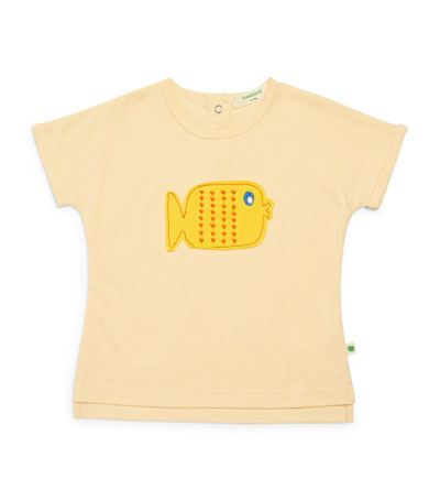 The Bonnie Mob Kids'  Fish Appliqué T-shirt (2-4 Years) In Neutral