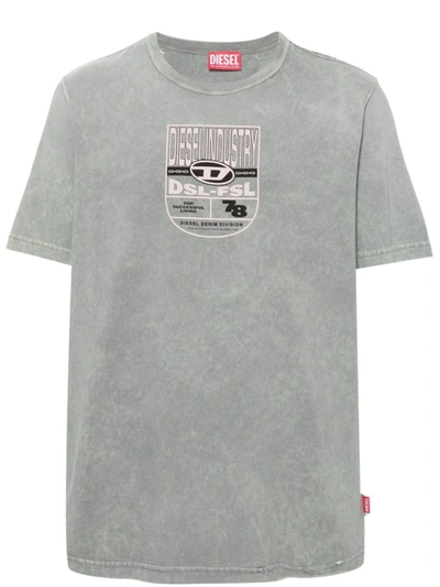 Diesel Gray T-just-n17 T-shirt In 9bx