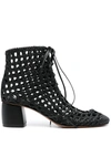 Forte Forte Braided Ankle Boots In Black