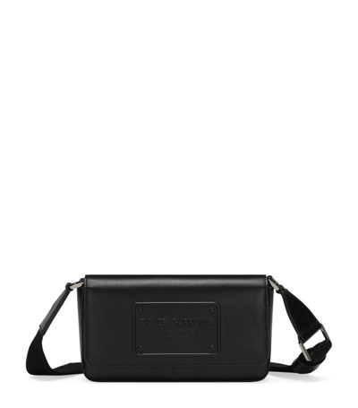 Dolce & Gabbana Leather Cross-body Bag In Black