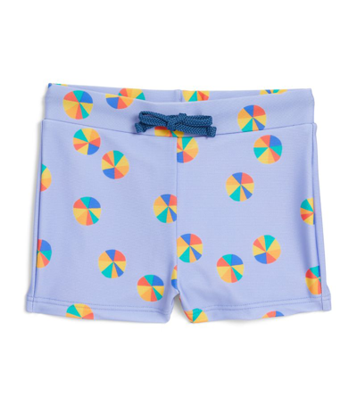 The Bonnie Mob Kids'  Beachball Swim Shorts (2-4 Years) In Blue