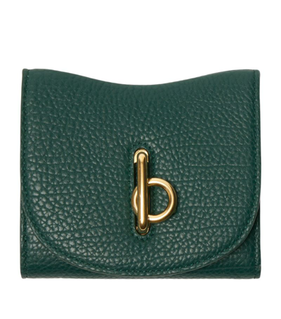 Burberry Rocking Horse Leather Wallet In Green
