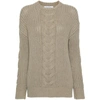Max Mara Acciaio1234 Cotton Rib Knit Sweater In Green