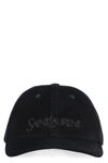 Saint Laurent Branded Baseball Cap Adjustable Strap In Black
