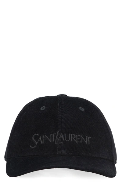 SAINT LAURENT SAINT LAURENT LOGO BASEBALL CAP