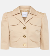 PATOU CROPPED COTTON GABARDINE JACKET