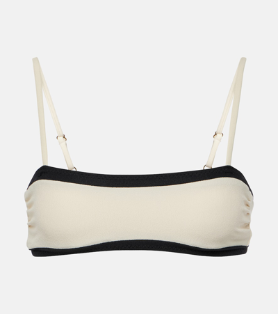 Same Colourblocked Bandeau Bikini Top In Black