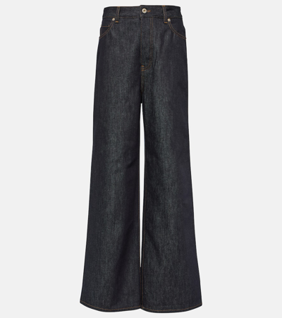 Loewe High-rise Wide-leg Jeans In Blue