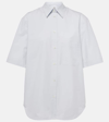 Totême Short-sleeve Poplin Shirt In Blue