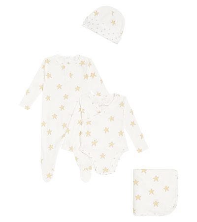 Stella Mccartney Baby Cotton Playsuit, Hat, And Blanket Set In Multicoloured