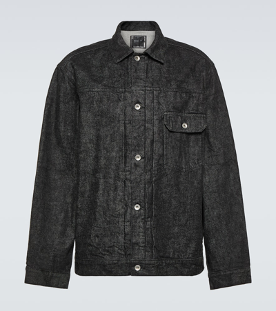 Sacai X Beyondexx Denim Blouson Jacket In Black