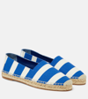 Manolo Blahnik Sombrille Stripe Cotton Espadrilles In Blue