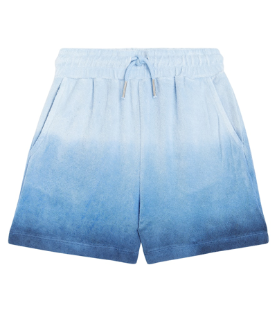 Molo Kids' Abay Cotton Terry Shorts In Blue