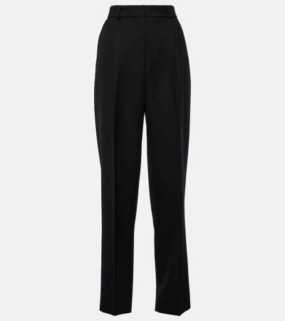 Totême High-rise Tapered Trousers In Black