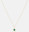 Stone And Strand Bonbon 14kt Gold Pendant Necklace With Emerald In Gold