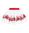 Monnalisa Printed Cotton Poplin Skirt In Multicolor