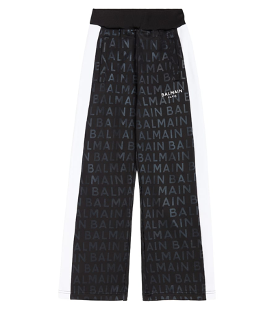 Balmain Kids' Cotton-blend Sweatpants In Multicolor