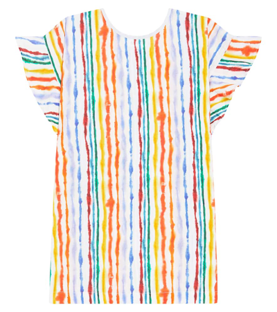Molo Kids' Cayla Tie-dye Striped Cotton Top In Multicolor