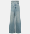 Loewe High Waist Denim Jeans With Wide Leg In Blue