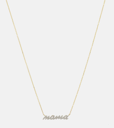 Stone And Strand Hey Mama 10kt Gold Necklace With Diamonds