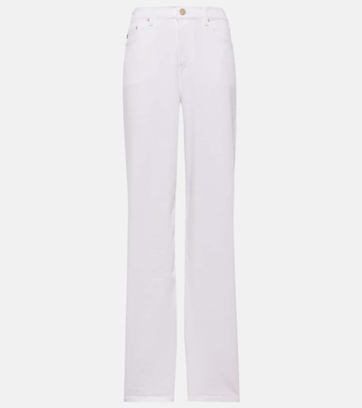 Ag New Bgy Wide High-rise Wide-leg Jeans In White