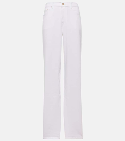 Ag New Bgy Wide High-rise Wide-leg Jeans In ホワイト