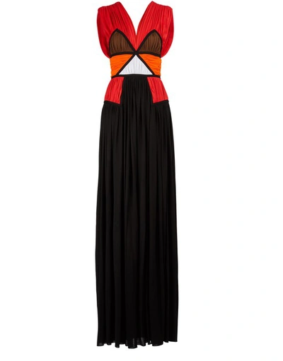 Givenchy Long Jersey Dress In Red