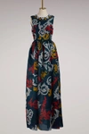 MARY KATRANTZOU SHAW SILK SLEEVELESS GOWN,PF17 ED014 002 2