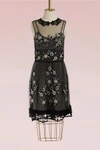 RED VALENTINO EMBROIDERED FLORAL TULLE DRESS,NR3VA06S33A/0NA