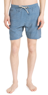 Faherty Shorelite Performance Swim Trunks In Navy Island Orchid