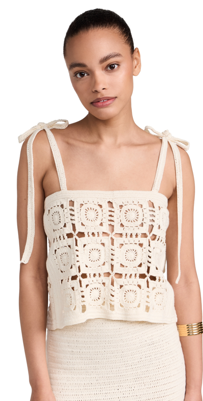 Eleven Six Iola Crochet Top Ivory