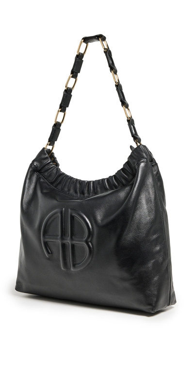 Anine Bing Kate Leather Shoulder Bag In Black