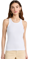 Vince Scoop-neck Tank Top In Optic White